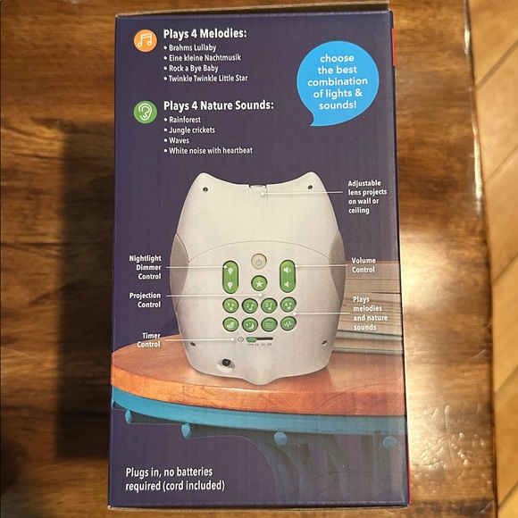 Skip Hop Owl Nightlight with Gray and Orange Accents - Picture 2 of 7